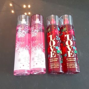 Bath and body works body mists set of 4